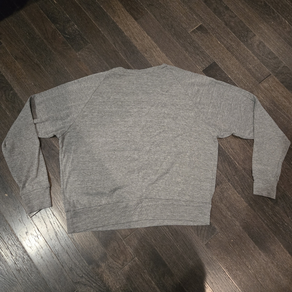 "French Me" Long Sleeve Crop Top - Gray - Frenchie, French Bulldog - SZ Small - Picture 2 of 4